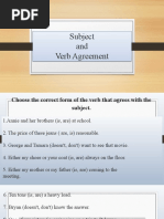 Subject-Verb Agreement Practice | PDF