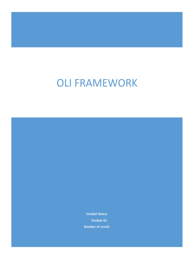 Oli Framework Pdf Market Economics Reputation