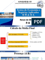 Economia e Negócios: Cálculo da Média Final