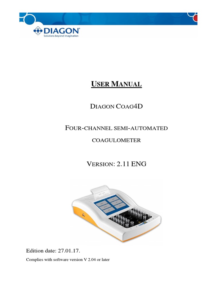 UM Coag 4D EN USER PDF Power Supply Electrical Connector