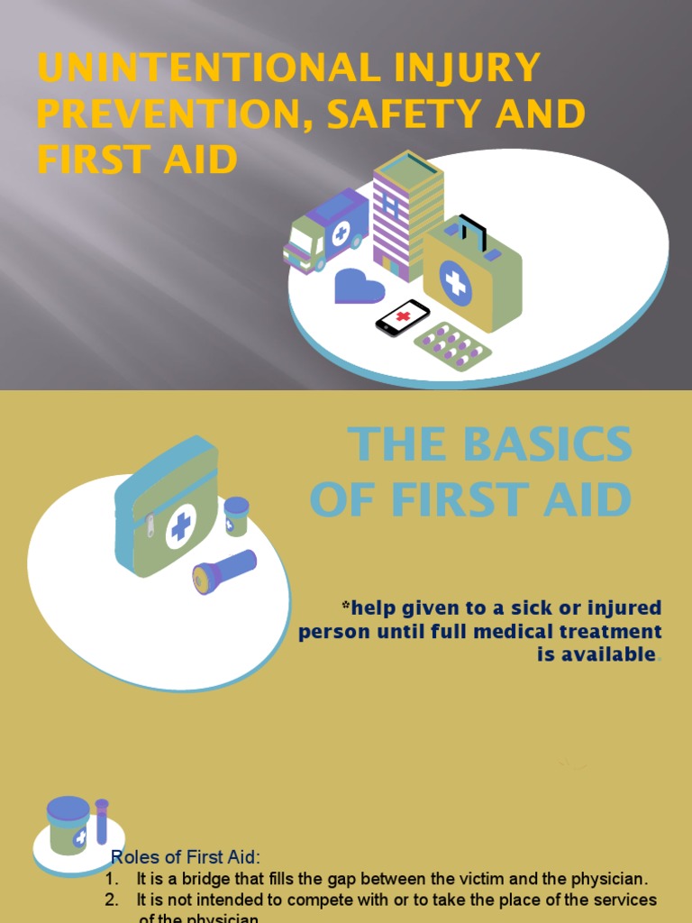 Unintentional Injury Prevention, First Aid and Safety PDF First Aid Wound