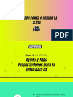 Clase 14 - Ayuda y FAQs - Preparándonos para La Entrevista UX