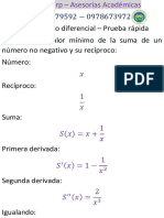 Encuentre El Valor Mínimo de La Suma de Un Número No Negativo y Su Recíproco