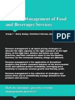 Revenue Management of Food and Beverages Services Group 7 Reporting