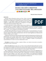 Criterios de Curacion y Objetivos Terapeuticos en El Psicoanalisis Melanie Klein