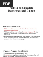 Political Socialization Recruitment and Culture