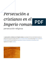 Persecución A Cristianos en El Imperio Romano - Wikipedia, La Enciclopedia Libre