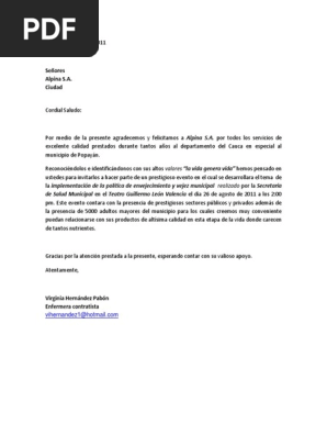 La Mejor Carta Para Pedir Patrocinios Pdf Bienestar Medicina