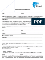 Own Placement Form