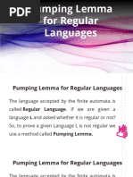 Pumping Lemma For Regular Languages