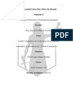 Cuadro Comparativo de Los Derechos de Las Personas Vulnerables, de Acuerdo Al Art. 35 de La Constitución