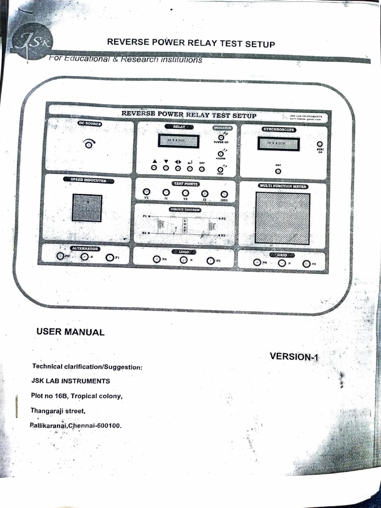 Reverse Power Relay Test PDF Computer Engineering Electrical