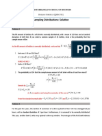 MBM - Sampling Distributions Review Questions Solution