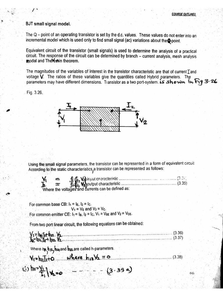 BJT Small Signal Model | PDF