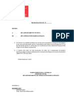 Memo # Solicitud de Antecedentes Tecnicos CH Las Parcelas