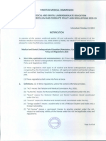 PMC Medical and Dental Undergraduate Education (Admissions, Curriculum and Conduct) Policy and Regulations 2022-23 (12th Oct 2022)