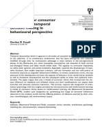 Foxall - 2010 - Accounting For Consumer Choice Inter-Temporal Decision Making in Behavioural Perspective - Marketing Theory