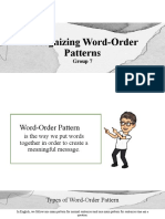 Word Orderpatterngroup7