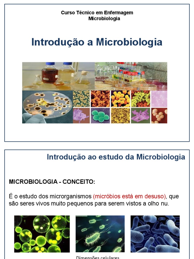 Introdução a Microbiologia | PDF | Microbiologia | Microrganismo