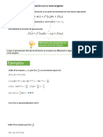 Ejemplos de Diferencial y Aprox Con Recta TG