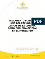 Reglamento Sobre El Uso Del Escudo de Armas de La Ciudad Como Emblema Oficial en El Municipio
