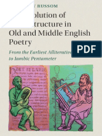 Geoffrey Russom - The Evolution of Verse Structure in Old and Middle English Poetry (Cambridge Studies in Medieval Literature, Book 98) (Retail)