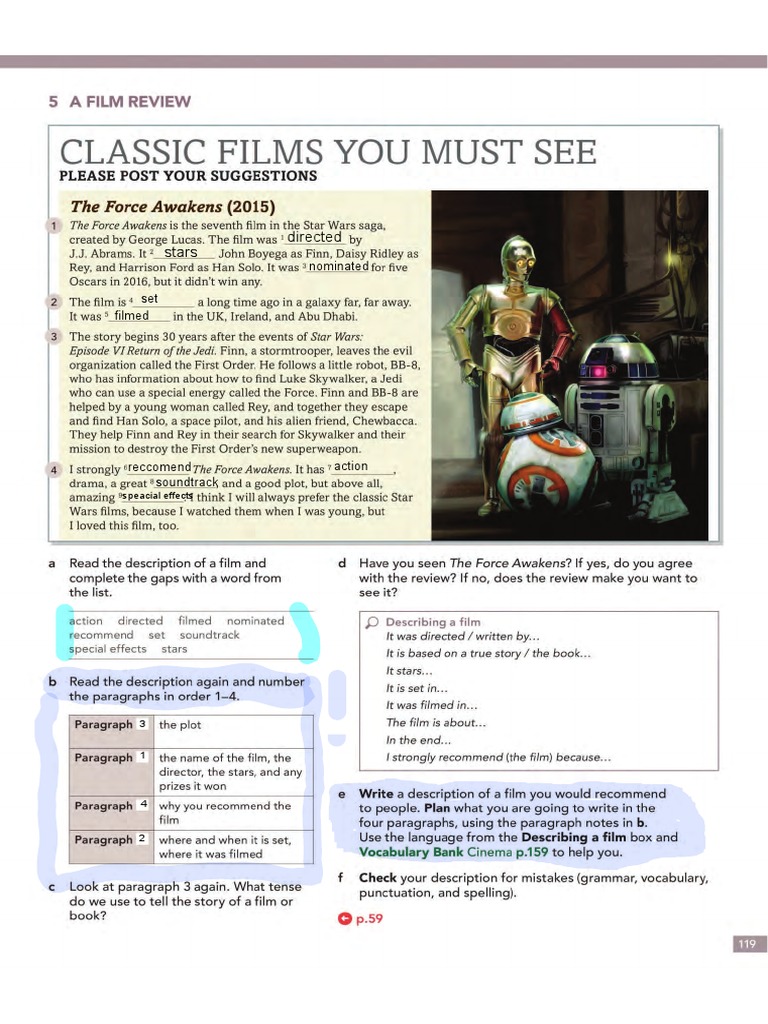 Film Review. Writing Task PDF
