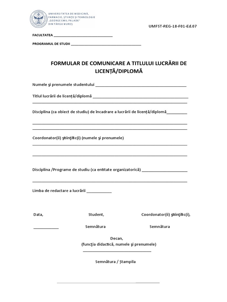 Umfst Reg 18 F01 | PDF