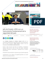 Jefe de Estado - UPDI Son Un Instrumento Fundamental de La Seguridad Del País