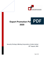 Approved Export Promotion Policy August 2020 SPMCIL