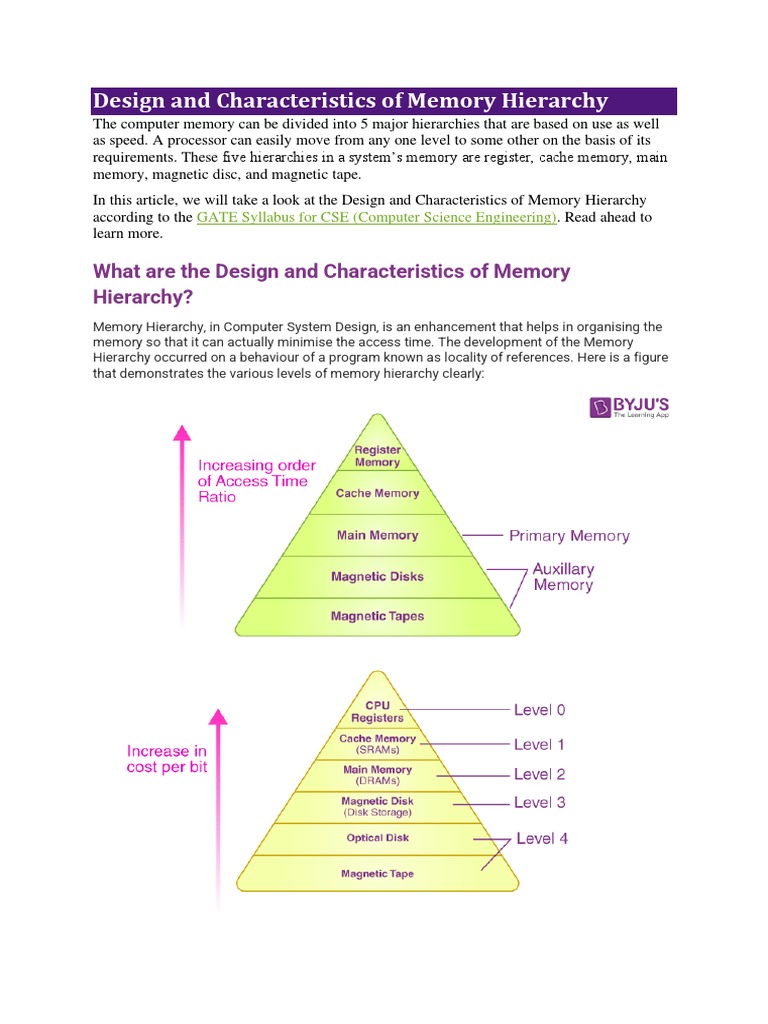 High-Speed Memory in CPU Architecture | PDF | Cpu Cache | Computer Data ...