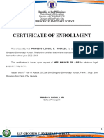 Certificate of EnrolmentROSALES