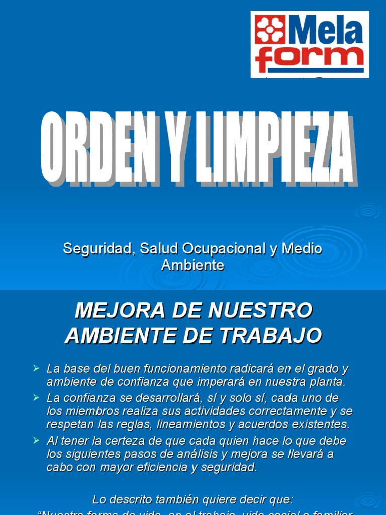 Orden y Limpieza en el Trabajo | PDF | Planificación