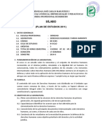 Derechos Humanos y Medio Ambiente - Syllabus - Ujcm