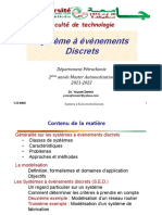 Système À Évènements Discrets Système À Évènements Discrets: Faculté de Technologie