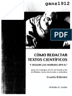 LEÓN, O. G. - Cómo Redactar Textos Científicos y Seguir Las Normas APA (OCR) (Por Ganz1912)