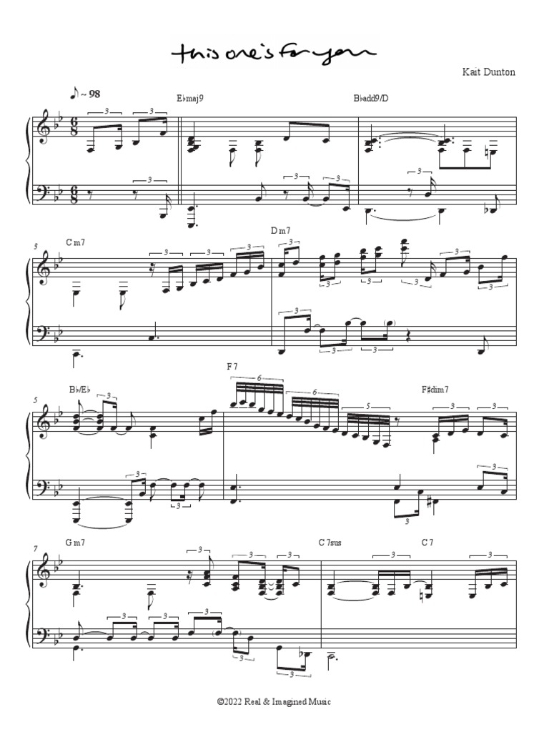 Kait dunton this ones for you piano pdf