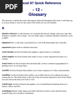 Excel 97 Glossary