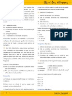 Exercicios de Química Geral - Modelos Atômicos