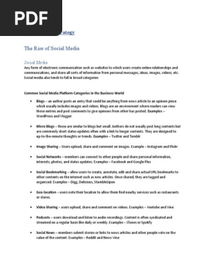 Social Media Strategy