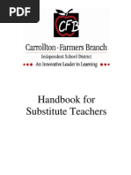 Download 2011-2012 Substitute Teaching Handbook by CFBISD SN61880622 doc pdf