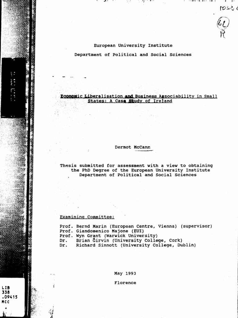 McCann Dermot Download Free PDF Policy Market (Economics)