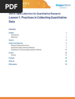 PR2 11 - 12 0601 - Unit 6 - Lesson 1 - Practices in Collecting Quantitative Data