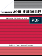 Classroom Authority Theory, Research, and Practice (Judith L. Pace Annette Hemmings)