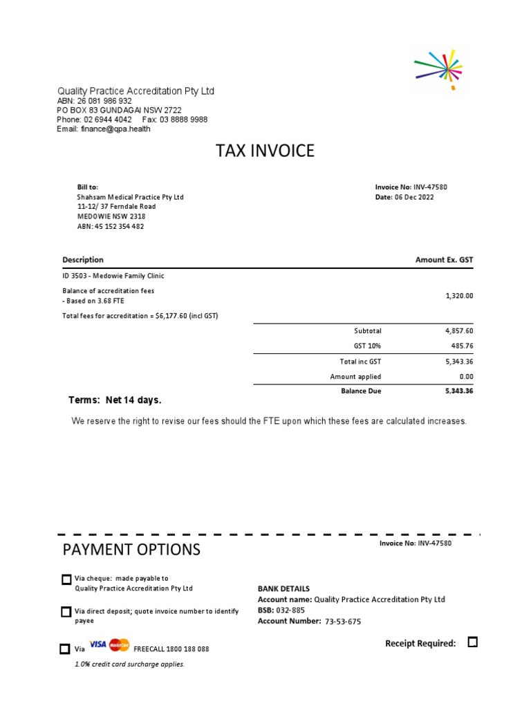 Payment Options for Invoice INV-47580 | PDF