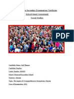Social Studies SBA (Overpopulation) Final