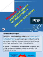 MODULE 2.2 Affordability Analysis & Affordable Options