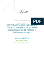 Controlar Planta de Chancado Desde Sala Control de Acuerdo A Procedimiento de Trabajo Y Normativa Vigente