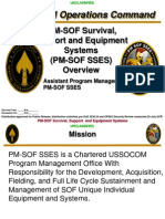 PM-SOF SSES Overview of Survival Equipment and Systems