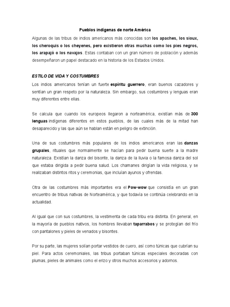 Pueblos Indígenas de Norte América | PDF